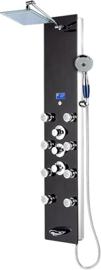 Blue Ocean 52” Aluminum SPA331B Tempered Glass Thermostatic Shower Panel Tower by TheHomeBudgetHousewareInc