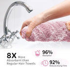 my novel things 2 Pack Extra Large Microfiber Hair Towel, 37.4" x 26.4" Towel - Image 4