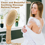 9.8" Dry Brush for Body with Anti-Slip Handle, Wet&Dry Brushing Body Brush for - Image 4