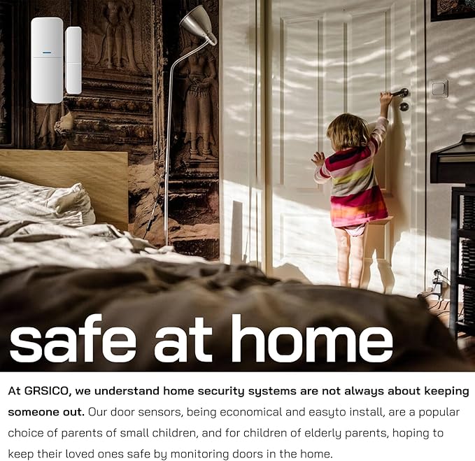 Home Alarm System 5-Piece kit, Door Window Sensors WiFi Slient Alarm System - Image 4