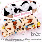 6 Pack Spa Headband for Women Skincare Makeup Headband Soft Coral Fleece Bow - Image 5