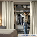 Room Divider Ceiling Mounted Curtains Track Sets Extra Wide Blackout Curtain - Image 3