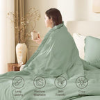 Andency Twin Comforter Set Sage Green, 2 Pieces Kids Comforter Sets - Image 4
