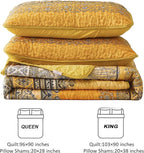 WONGS BEDDING Yellow Orange Bohemian King Quilt, Boho Quilt King Size, - Image 7