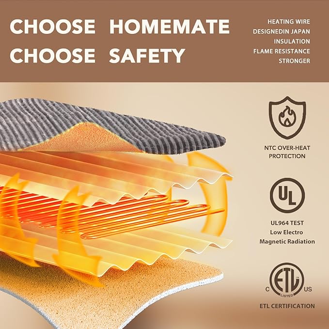 Homemate Electric Heated Blanket Full Size - Image 3