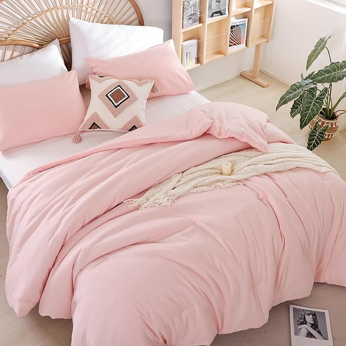 weigelia Pink Comforter Sets King Size Comforter Set 3 Piece Soft Microfiber - Image 7