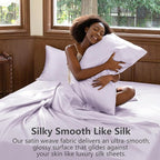 CozyLux Satin Sheets Queen Size Bed Set - Image 3