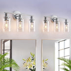 DLLT 3-Light Bathroom Light Fixtures: Chrome Modern Vanity Lights by DINGLILIGHTING