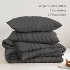 Andency Dark Grey Comforter Set Queen Size, Boho Soft Warm Tufted Bedding - Image 6