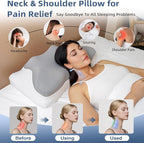 Cervical Neck Pillow for Sleeping, Adjustable Ergonomic Pillow, Contour Neck - Image 4