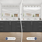 SineRise LED Modern Bathroom Vanity Light Fixtures, Brushed Nickel Modern - Image 6