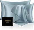 INFIIXSO Silk Pillow Cases 2 Pack Standard Size, Ultra Smooth & Soft Mulberry by INFIIXSO