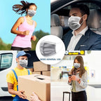 100PCS Masks Grey Disposable Face Mask 3 Ply Breatherable Face Masks - Image 5