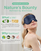 BeeVines 100% Real Mulberry Silk 2 Pack Sleep Mask, Pure Silk Eye Masks - Image 7