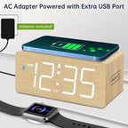 DreamSky Wooden Digital Alarm Clock - Image 5