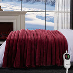 Heated Throw Blanket, Faux Fur Cozy Heating Blanket - Image 7