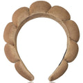 Ayesha Brown Spa Headband for Washing Face Sponge Makeup Headbands Skincare by AYESHA