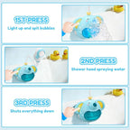 Bath Toys Light Up Elephant Baby Bubble Bath Toys 2 in 1Bath Bubble Machine - Image 4
