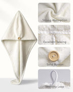 YFONG 3 Pack Microfiber Hair Towel Wrap - Image 3