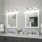 3-Light Bathroom Vanity Light, Brushed Nickel Bathroom Light Fixtures Over - Image 2