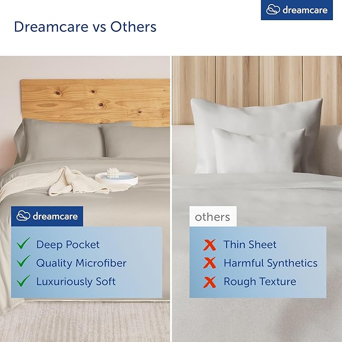 DREAMCARE King Size Sheets Set - Image 7