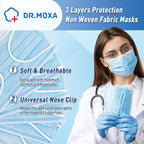 100 Pack Disposable Face Masks ASTM Level 2, Medical Grade 3 Ply Protection - Image 3