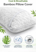 Quilted Bamboo Pillow Cover Collection – Cooling Pillow Protector - Image 5