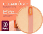Cleanlogic Bath and Body Exfoliating Body Scrubber, Dual-Texture Round by Cleanlogic