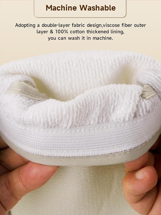 2 Packs Exfoliating Glove Machine Washable Korean Body Scrubber 100% Vegan - Image 5