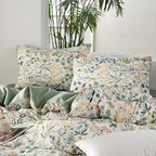 MKXI Wildflower Duvet Cover Set Sage Green Spring Floral Bedding Set Rustic - Image 5