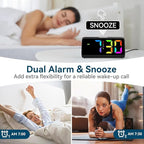Netzu Loud Alarm Clock for Heavy Sleepers, RGB Alarm Clocks for Bedrooms - Image 4