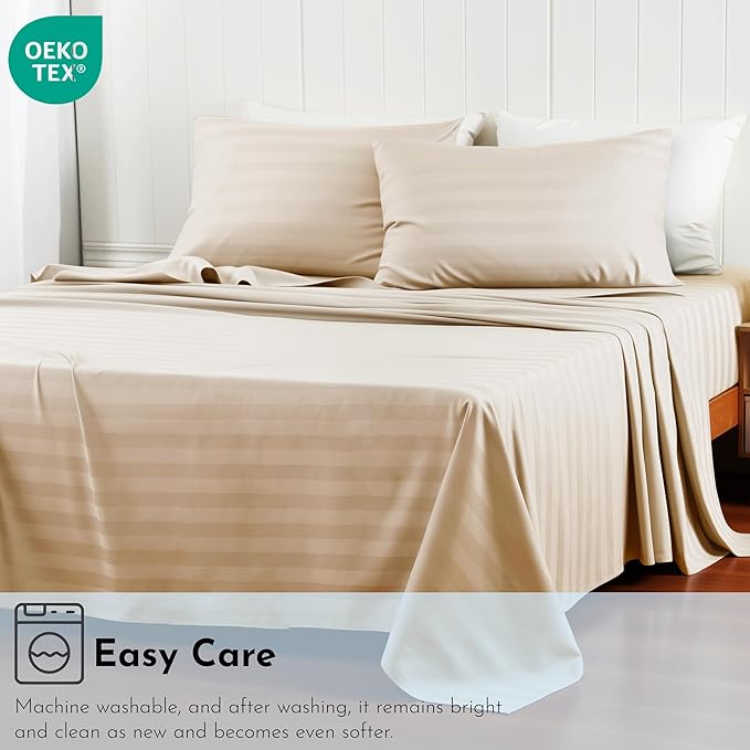 Cotton Flat Sheets Only, 600 TC 100% Cotton Flat Sheet Top Sheet Only, King - Image 8