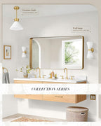 Gold Sconce Wall Lighting, HWH Single Wall Vanity Light Fixture Brushed Gold - Image 6
