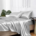 MR&HM Satin Bed Sheets, Full Size Sheets Set by MRHM