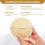 Exfoliating Loofah Sponge Pads Face loofa Brush 6 Pack 3.15 inches Made of 100% - Image 4
