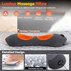 3 in 1 Back Massager, Electric Lumbar Support Pillow Heat Vibration Massage - Image 4