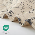 JANZAA Twin Quilt Beige Quilt Bed Spread Boho Quilt - Image 2