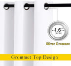 NICETOWN White Doorway Curtains 78 inches Long, Grommet Privacy Door Curtains - Image 2