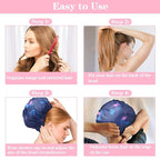 3 Pack Extra Large Double Layer Adjustable Shower Caps - Image 7