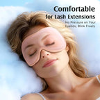 YFONG Sleep Mask for Lash Extensions, Bamboo Viscose & 100% Blackout Eye Mask - Image 2