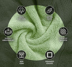 Avalon Towels Green Bath Towels Set of 4 pcs, 100% Cotton Towel Absorbent and - Image 6