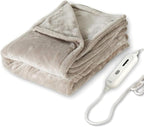 Tefici Heated Blanket Throw 50"x60", Ultra Soft 2-Layer Flannel Electric Blanket by StayWarmStayHappy