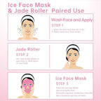 ZNÖCUETÖD Ice Face Facial Jade Roller and Ice Face Mask Cold Cooling Gel Mask - Image 6