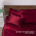 MR&HM Satin Bed Sheets, King Size Sheets Set - Image 6