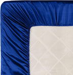 Homiest Royal Blue Satin Fitted Sheet King Size, Deep Pocket, Luxury & Ultra - Image 6