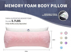 WSOFRLAC Knee Hip Pillow for Side Back Sleepers 20x54 Kids Pink Body Pillow - Image 6