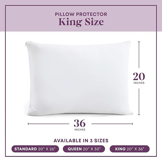CirclesHome Pillow Protectors 12 Pack King Zippered - Image 6