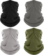 ROXUN 4 Pack Neck Gaiter, Cooling Breathable Face Mask UV Protection Scarf by Roxun