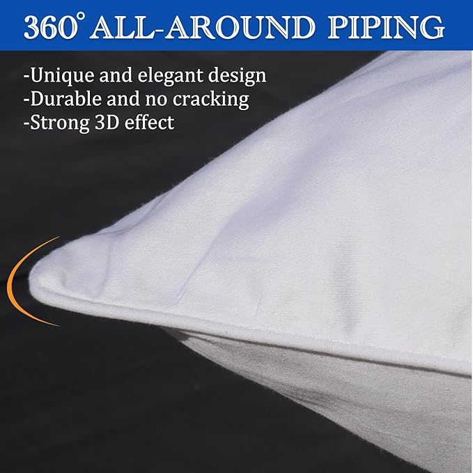 Pillow Protectors with Zipper Queen Size-100% Cotton Pillowcases - Image 5
