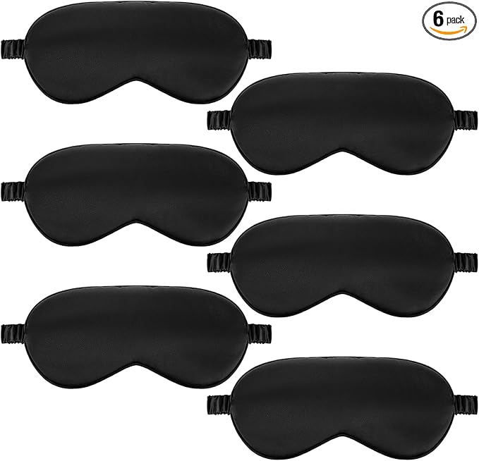 Silk Sleep Masks, 6 Pack Eye Masks by WY+LIGHTING+LEVEL